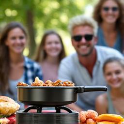 笑顔でBBQを楽しむ初心者