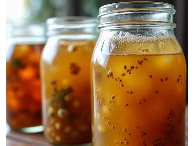発酵中の植物性調味料
