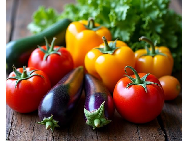 収穫されたばかりの有機栽培野菜